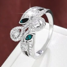 1 Miếng Hoa Lá hình Hình học Đối xứng Thiết kế Dát Thời trang Nhẫn Đối với Cô gái tuổi teen - Nhiều màu - Xem 34