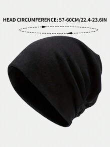 1 Pièce Casquette De Bonnet D'extérieur Décontractée En Tissu Solide Pour Homme Pour Une Utilisation Quotidienne Et Des Activités En Extérieur En Automne Et En Hiver
