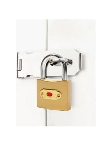 Kit 2 Cadeados Antifurto Para Armarios Malas Com Chave Tetra 38mm - Dourado - Visão 6