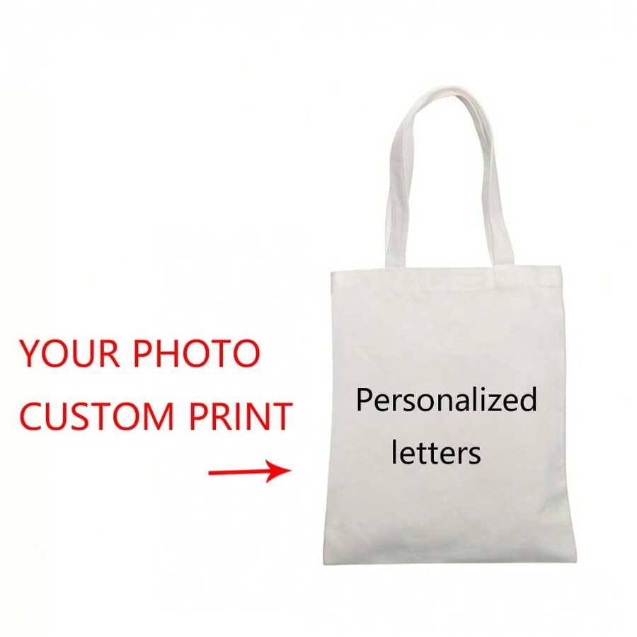 Custom Posters Customized Your Picture Photo Paper Prints Personalized Tote Bag Canvas Bag, Handbag, Shopping Bag, Bento Bag,Portable,Multifunction,Versatile,Large Capacity,Lightweight,Functional,Practical,All-Purpose,Colorful,Adorable,Funny,Kawaii,Vacay Vibes/Vacation,Minimalist,Leisure,Commuting,Custom,Personalized,Unique,Customized,For Business/Commute/Work/Office,School Supplies,Back To School,For Office,For School,For Classroom,For Teacher Gifts,For University,For Colleague,For Dorm Rooms,For Teacher,For Boys And Girls,For Teenagers,Junior High School Students,Middle School Students,High School Senior High School Students,College Students,University Students,Freshman,Sophomore,Underclassmen