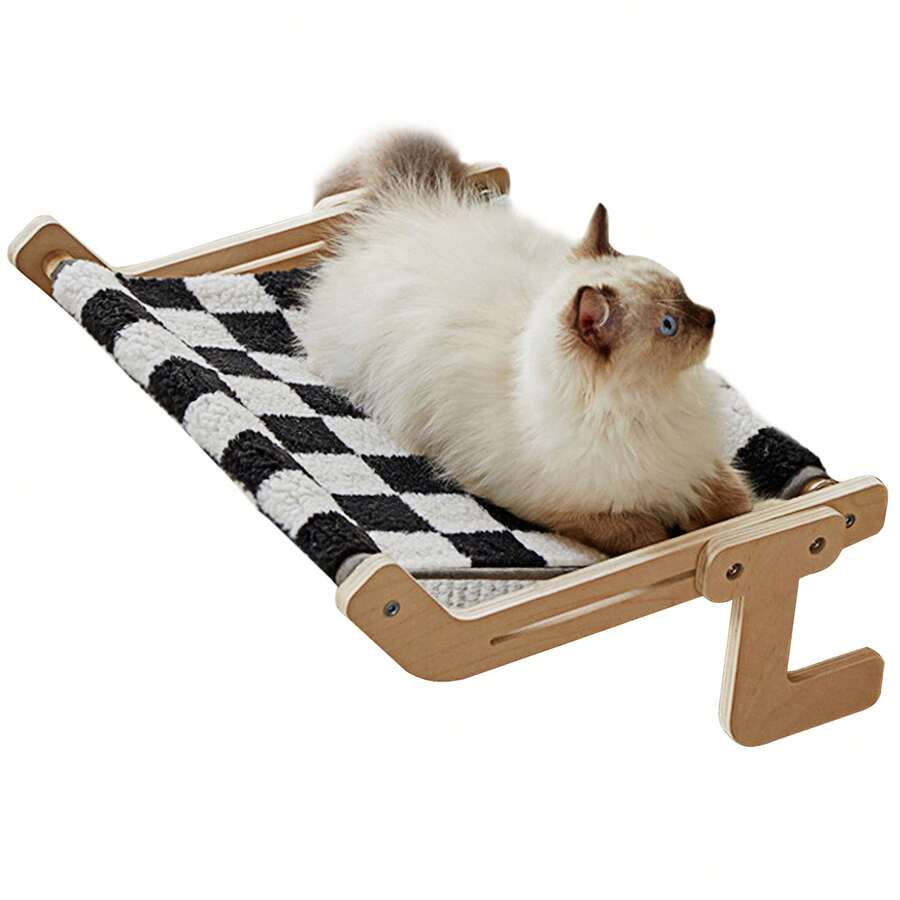 1pc Cat Hanging Bed, Balcony Cat Hammock, Cat Cage With Suction Cup, Bedside Cat Bed, Window Hanging Bed, Four-Season Sunbathing Cat Bed, Suitable For Cats Weighing Up To 10kg
