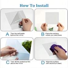 2pcs/set Modern Style Multi-color Removable Acrylic Lips Design Diy Decorative Mirror Wall Stickers With Self Adhesive Back, Suitable For Living Room, Dining Room, Bedroom, Bathroom, Party, Festivals, Waterproof - Rose Red - View 5