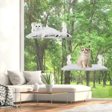 Foldable Cat Window Bed, 52x30cm Cat Hammock Window With Strong Suction Cups, Holding Up To 20kg Cat Window Perch For Cats - Grey - View 1