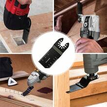 Oscillating Saw Blades, Quick Release Blades Kit, Tool Blades For Wood Plastic Metal Nails Bolts, Compatible With Bosch Milwaukee - Black - View 3