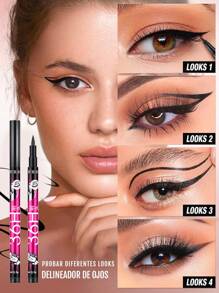 12 Pz de Delineador para Ojos 36H lápiz de cejas Romantic Rain,lápiz delineador para ojos de 36 horas, set de 12 lápices de cejas, lápiz de ojos duradero, delineador de larga duración Romantic Rain, kit de maquillaje para ojos, lápices de cejas de alta calidad, delineador resistente al agua, lápices de cejas con fijación prolongada.Navidad, Regalo de Navidad, Invierno, Día de Acción de Gracias, Decoración Navideña, Maquillaje, Fiesta, Playa, Viajes, Ropa de Vacaciones, Rosa, Años 2000, Venta, Ofertas, Camping, Exterior, Regalo. - Negro - Ver 2
