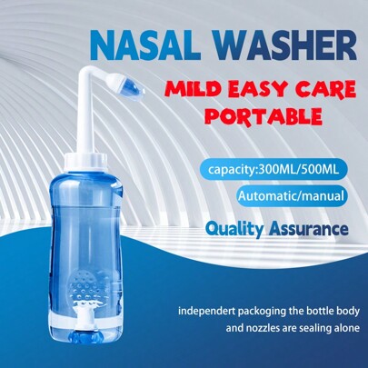 Nasal Irrigator Nasal Rinse Bottle Nasal Wash Cleaner Nose Protector Avoid Allergic Rhinitis Adults