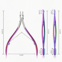3pcs Stainless Steel Nail Cutter Clipper Cuticle Nipper Set With Dead Skin Pusher Nail Remover Tools,Nail Supplies,Nail Tools,Nail Art Tools,Back To School,Nails,Nail Tools For Press On Nails - Multicolor - View 2
