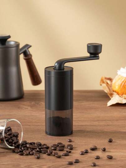 1入組手動研磨咖啡機,便攜手摇咖啡碎豆機,陶瓷磨芯可調節