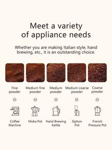 1入組手動研磨咖啡機,便攜手摇咖啡碎豆機,陶瓷磨芯可調節