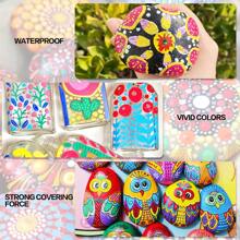 12/18/24 Colors Premium Fine Tip Acrylic Paint Marker Pens, Suitable For Wood, Canvas, Stone, Rock Painting, Glass, Ceramic Surface, DIY On Various Surfaces Back To School
