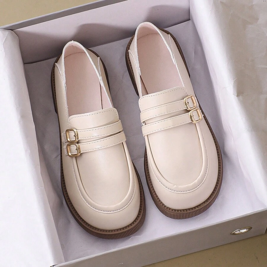 女士两用带扣乐福鞋、一脚蹬皮鞋