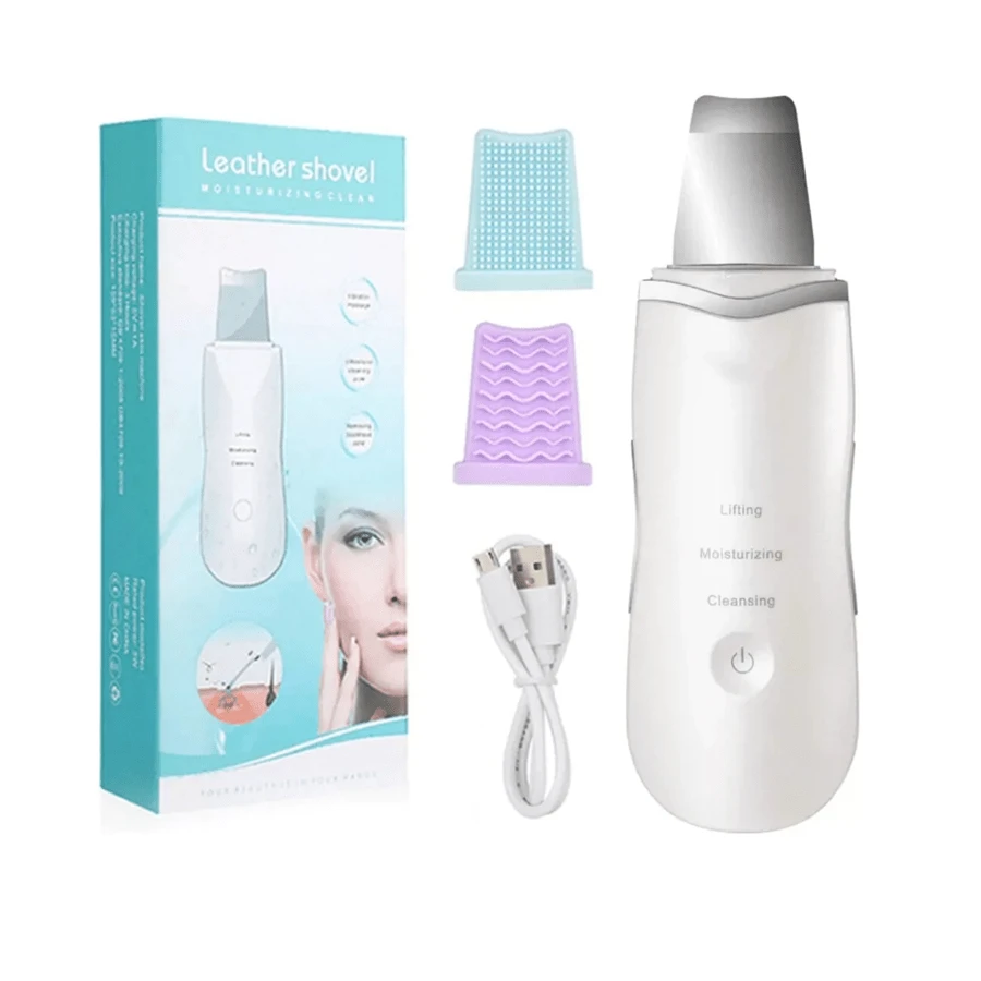 Limpiador Facial Peeling Ultrasónico Portátil Depurador de Piel - Blanco - Ver 1