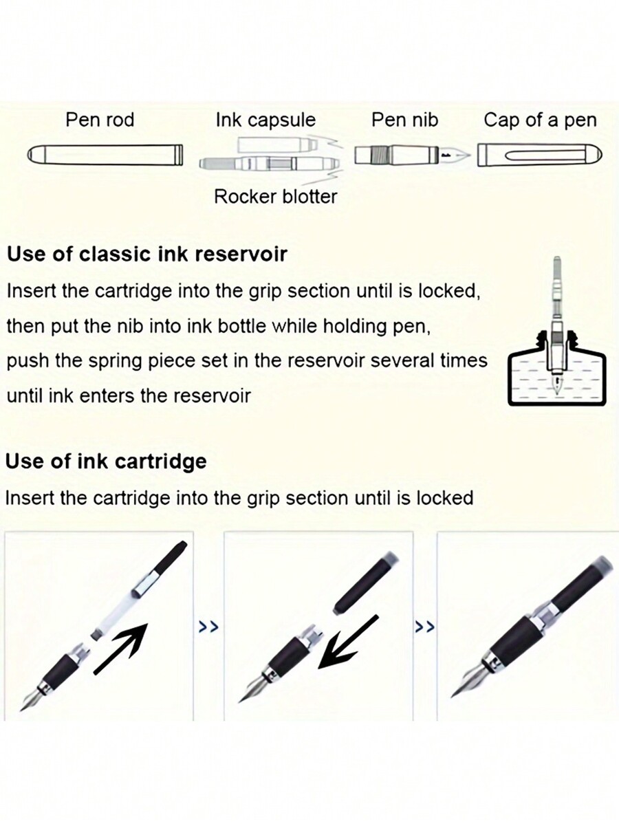 Andibro 6er Set Füllfederhalter-Tintenspritzen - Praktische Tintenfüller Mit Stumpfer Nadel