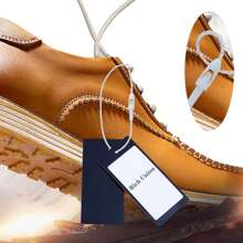 100pcs White Rope Buckles, Tag Ropes, Tag Beads, Hanging Ropes, Hanging Buckles, Rings, Hooks, Convenient And Quick To Install For Clothing Tags, Retail Price Tags, Shoe Lock Buckles, Luggage Tags, DIY Crafts