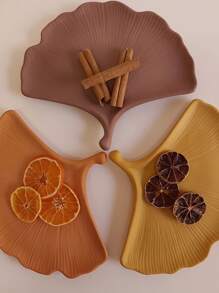 1 pieza Molde de silicona con forma de hoja de Ginkgo para hacer organizador de joyería con forma de hoja de arce DIY, regalo, moldeado de yeso y resina