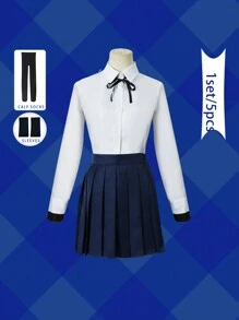 5 Piezas/set Conjunto De Uniforme Escolar Japonés De Estilo Juvenil Y Encantador (uniforme Jk) Adecuado Para Fiesta, Actuación En El Escenario, Convención De Cómics - Multicolor - Ver 11