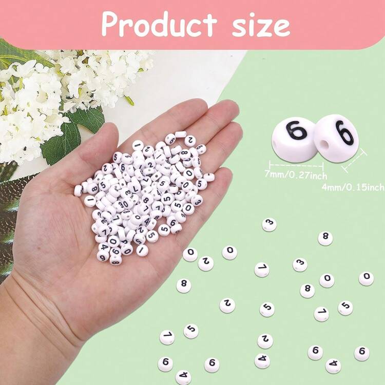 200pcs Letter Beads A-Z Heart Number Beads 4X7mm Alphabet Beads Acrylic Round Shape Loose Beads For Friendship Name Bracelets Necklaces Key Chains DIY Jewelry Making - Round - View 11