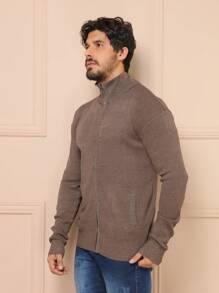 Men Sweaters - Rust Brown - View 6