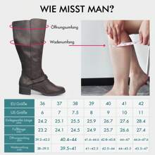 Women Knee-High Boots - Brown - View 6