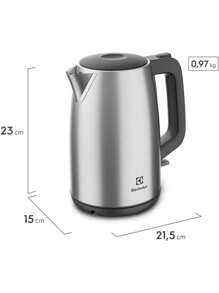 Chaleira Elétrica Aço Inox Electrolux EEK25 Experience 1,7 litros 1850W- 220V a 240V
