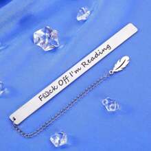 1入不銹鋼書籤,搭配時尚個性化葉子吊飾,是教師節或節日送給老師最好的禮物,學生畢業季的小禮物也毫不遜色 - 銀色 - 查看 1