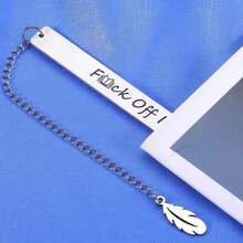 1入不銹鋼書籤,搭配時尚個性化葉子吊飾,是教師節或節日送給老師最好的禮物,學生畢業季的小禮物也毫不遜色 - 銀色 - 查看 3