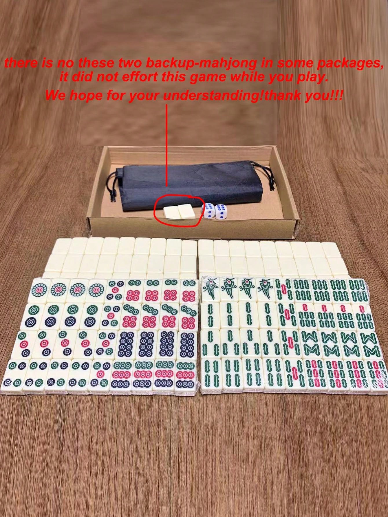 Ma Jiang Mini Mahjong Traditional Chinese 144 Tiles With Ornate