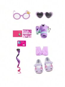 Doll Accessories/Doll Clothes For 18 Inch American Dolls, Children's Toy Doll Luggage, Doll Travel Set, Mini Clothes Hangers, Luggage Mirror, Card And Bank Card, A Toy Set For Girls, Birthday Gift, Holiday Gift, Christmas/Thanksgiving/Easter Gift