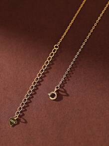 ELSEDES 1pc S925 Sterling Silver Handmade Butterfly Shaped Studded With Sparkling Gems Pendant Necklace, Showcases Brilliant Charm, Quality Jewelry, Suitable For Women's Daily, Party, And Anniversary Outfits - Gold - View 5