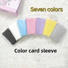 50pcs Standard Photo Premium Card Holder 2.18in*3.4in Highly Transparent Popcorn Game Card Film Album Storage Souvenir Waterproof Card Holder - White - View 1