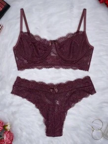 Women Bra & Panty Sets - Màu Đỏ Sâu - Xem 1
