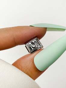 1 chiếc Vòng tay cặp đôi thời trang hàng đầu dành cho ngày lễ tình nhân năm 2025 Bướm & Gấu DIY dạng mô-đun bôi trơn, Phụ kiện làm đồ trang sức bằng thép không gỉ, Thích hợp làm quà tặng ngày lễ, tiệc tùng, phụ kiện trang phục hàng ngày - Bạc - Xem 80