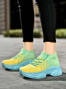 Của phụ nữ Mặc vào Đi dạo Giày thể thao Thoải mái Thời trang Giày dép - màu xanh lá - Xem 2