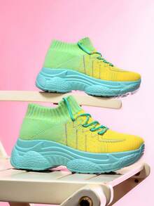 Của phụ nữ Mặc vào Đi dạo Giày thể thao Thoải mái Thời trang Giày dép - màu xanh lá - Xem 4