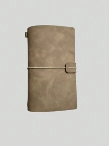 1 Set Of Loose-Leaf Notebook (2 Inner Books), Vintage Travel Journal With Soft Leather Cover, Convenient For Traveling And Recording - Brown - View 1