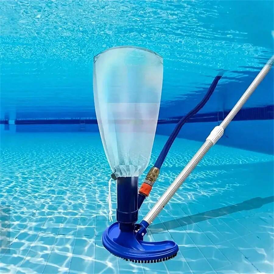 Portable Pool Vacuum Jet Underwater Cleaner With Brush Bag Handheld