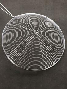 1pc Stainless Steel Wire Strainer, Comfortable Handle, Easy To Retrieve, Quick Drainage Of Water And Oil - Purple - View 5