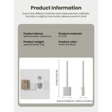 2件装马桶刷家用无盲区新款壁挂式马桶清洁刷免打孔可拆杆壁挂式长柄马桶清洁刷 - 彩色 - 查看 2