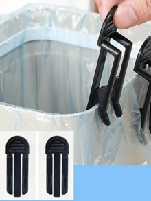 4 cái / 8 cái Túi đựng rác Kẹp Đối với Sửa Túi đựng rác Thùng rác Hoặc Rổ , Chống trượt Kẹp , Thùng rác Vải lót Dây buộc Giá đỡ - màu đen - Xem 2