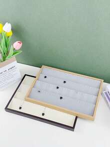 Luxury Wooden Earring And Ear Stud Display Tray For Live Stream And Counter Display, Home Jewelry Management Organizer For Desk - 50 Pairs Of Earrings Storage Tray - View 8