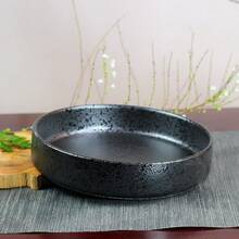 1個陶瓷插花盤,中式禪風水栽盆,水仙＆風信子水耕花盆,日式插花盤 - 黑色 - 查看 3