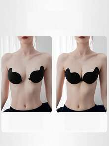 4 đôi Áo ngực xoài màu đen dành cho nữ, Áo ngực có dây nâng (Silicone, không dây, không quây, thoáng khí, có đệm, đóng phía trước) dành cho váy, váy cưới, v.v. - màu đen - Xem 5