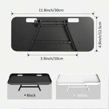 TV Screen Top Storage Shelf, Adjustable Monitor Storage Rack Computer Desktop Display Stand,TV Router Storage Rack, - Black and White - View 9