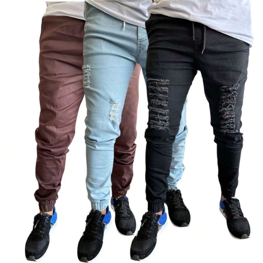 Men Jeans - PRETO (RSG) - DELAVER(RSG) -MARROM - 查看 1