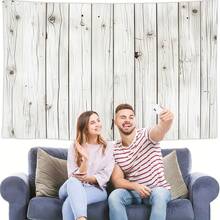 1Pc Vintage White Wood Backdrops For Photography, Polyester Wood Photo Backdrop, Wood Board Happy Birthday Banner Party Background Photo Studio Props, 99.06*149.86cm - Apricot - View 5