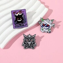 pocket monsters Túi 3 CÁI Người Nhật Bản Anime Hợp kim Trâm cài Vui Coa dây Hình dạng Nhân vật Trâm cài Kim loại Huy hiệu Của phụ nữ Cái túi Đồ trang trí Men răng Huy hiệu - 3 chiếc - Xem 7