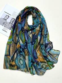 Breathable Fringed Shawl, Elegant Style Scarf New Bohemian Fashion Women's Silk Scarf, Vibrant Large Scarf, Outdoor Sunscreen Beach Wrap, Versatile Headscarves, Spring/Summer - Multicolor - View 16