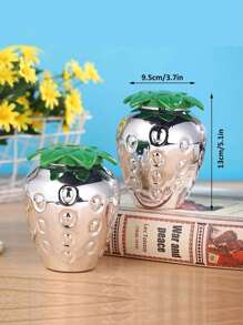 1 Miếng Dâu tây Mô hình Nhựa Cúp Với Rơm rạ Và Dễ thương Dâu tây Vật rủ xuống Qủa tặng - Bạc - Xem 7