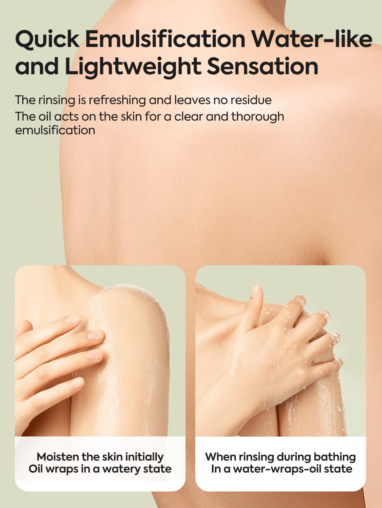 Rever Smoke Wood Fragrance Crystal Clear Shower Oil For Sensitive Skin