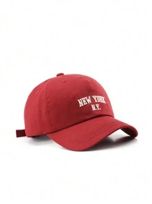 1pc Women's Baseball Cap For Femeal New York Embroidery Sunscreen Top Snapback Sun Hat Sunscreen Sports And Leisure Hat Street